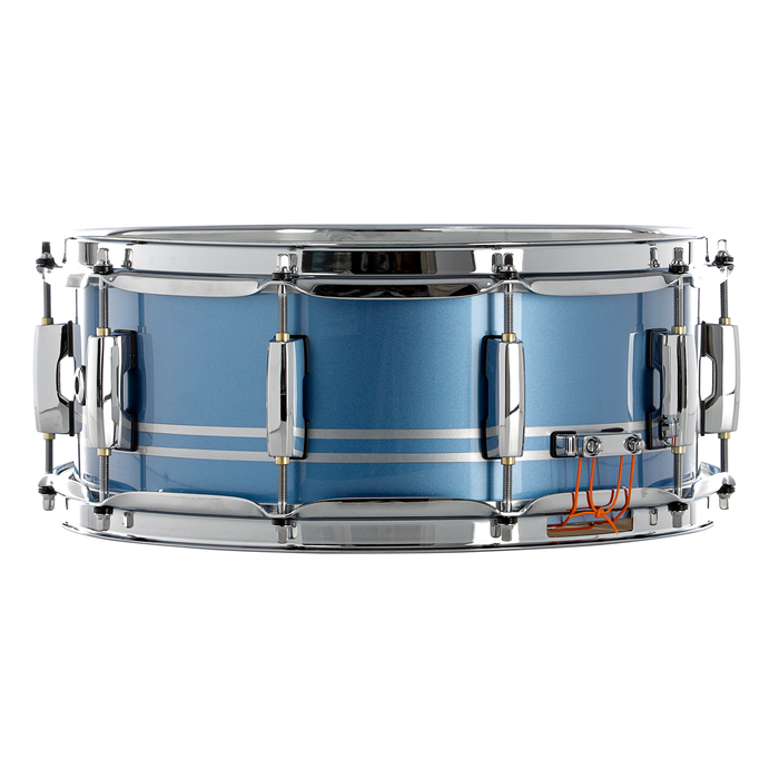 Pearl 14" x 5.5" Masters Maple Complete MCT Snare Drum - Light Blue Metallic Stripe