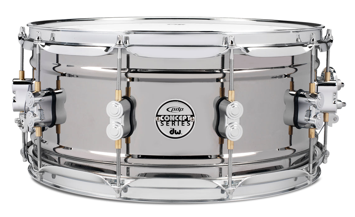 PDP PDSN6514BNCR 14" x 6.5" Concept Series Snare Drum - Black Nickel Over Steel