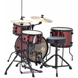 Ludwig Pocket Kit Complete 4-Piece Beginners Drum Set - Wine Red Sparkle