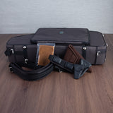 Marcus Bonna Double Sax Case for Alto and Straight Soprano with Detachable Neck - Brown Nylon