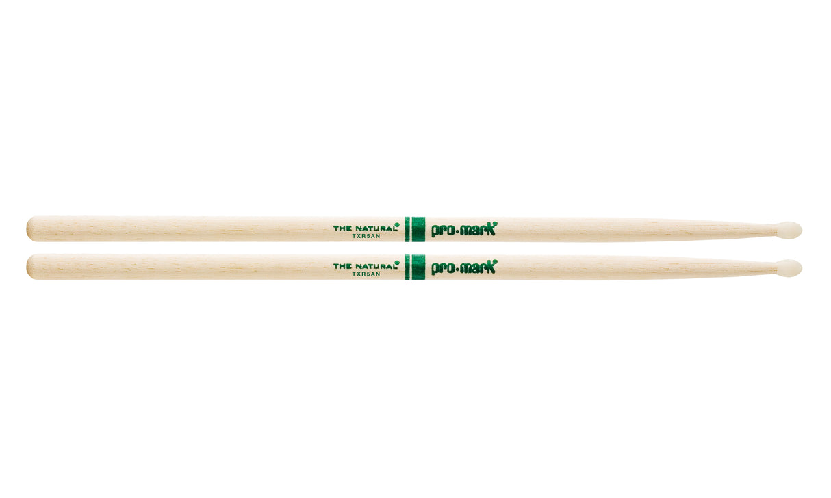 Promark TXR5AN Hickory 5A The Natural Nylon Tip drumstick