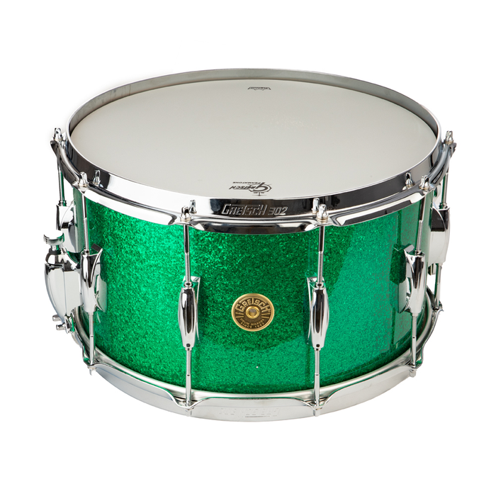 Gretsch Broadkaster 8x14 Snare Drum - Green Sparkle