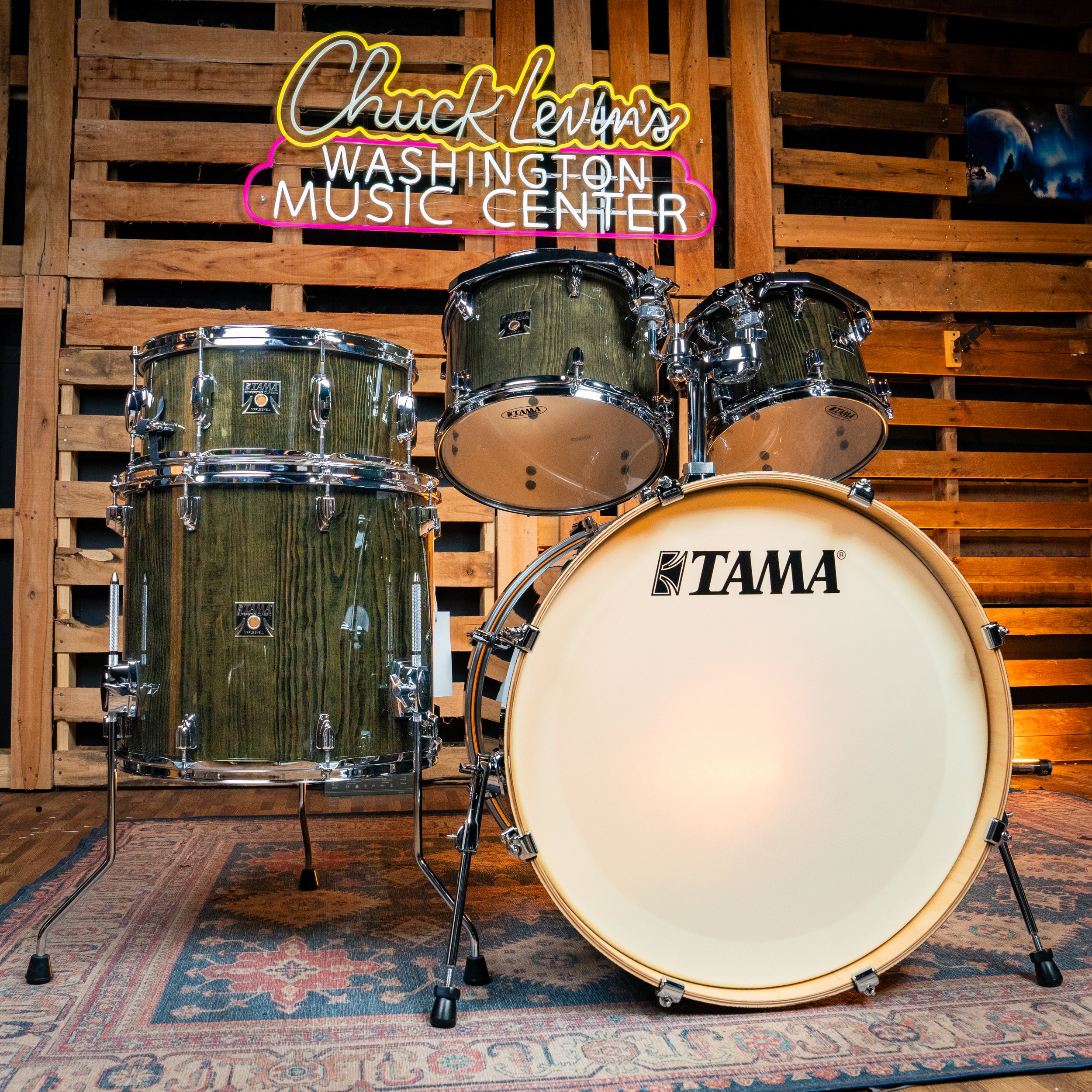 Tama Superstar Classic 5-Piece Shell Pack - Black Lacebark Pine