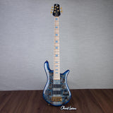 Spector Euro 5 LT Poplar Burl Over Ash 5-String Electric Bass Guitar - Faded Light Blue Gloss - CHUCKSCLUSIVE - #]C121NB23317