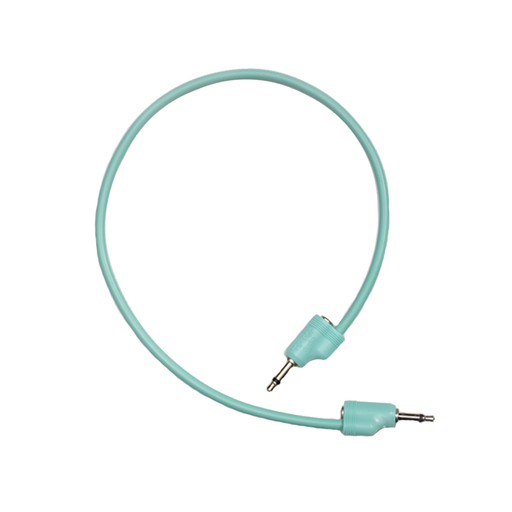 Tiptop Audio Stackable 3.5mm Eurorack Patch Cable, Cyan - 40 cm