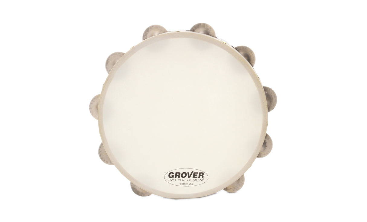 Grover T1/GS Projection Plus 10" Single Row Tambourine, German Silver Jingles