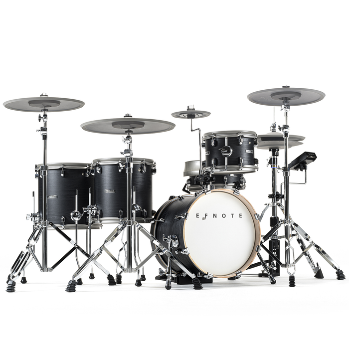 EFNOTE 5X 5-Piece Electronic Drum Kit with Full Size Shells - Black Oak