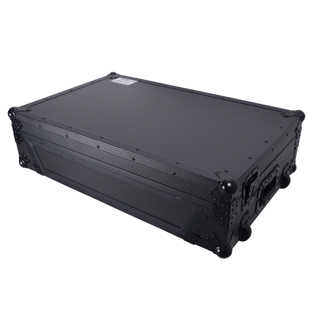 ProX XS-DDJREV5 WLTBL LED ATA Flight Style Road Case For Pioneer DDJ-REV5 DJ Controller with Laptop Shelf 1U Rack Space Wheels and LED Black Finish
