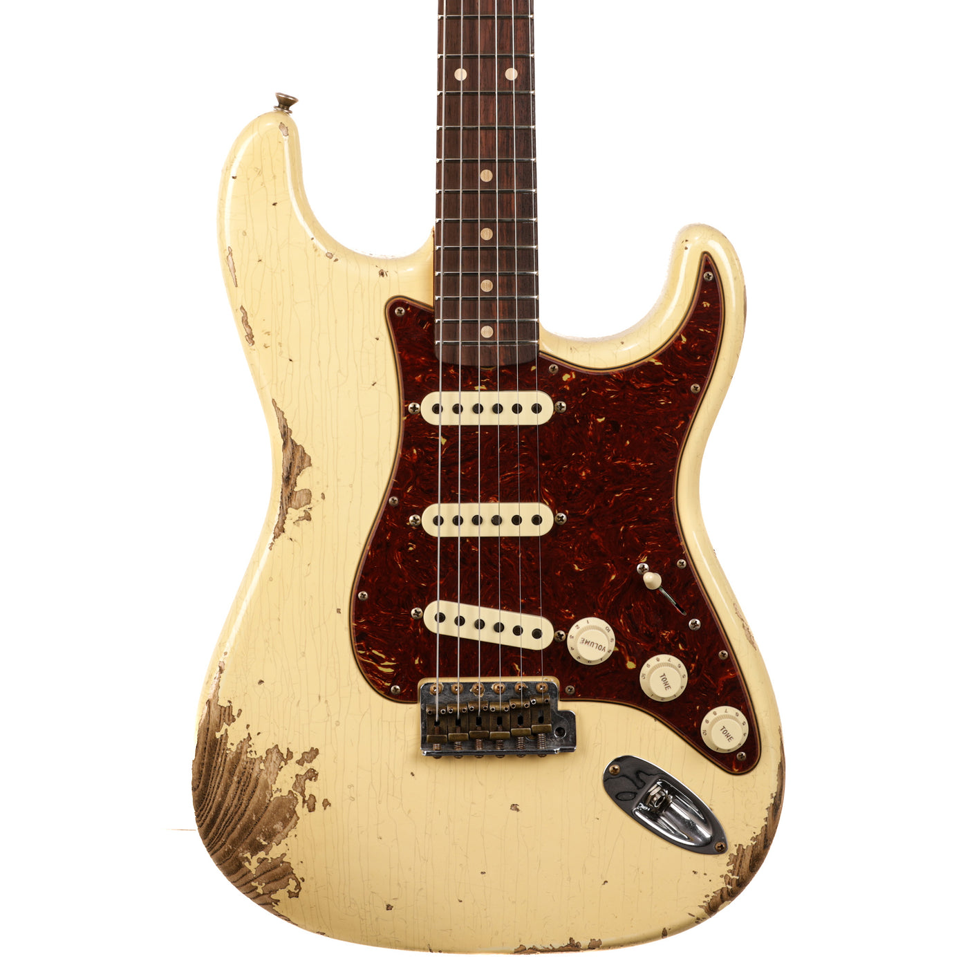 Fender Custom Shop 1962 Stratocaster Heavy Relic Guitar - Aged Vintage White - CHUCKSCLUSIVE - #R119465