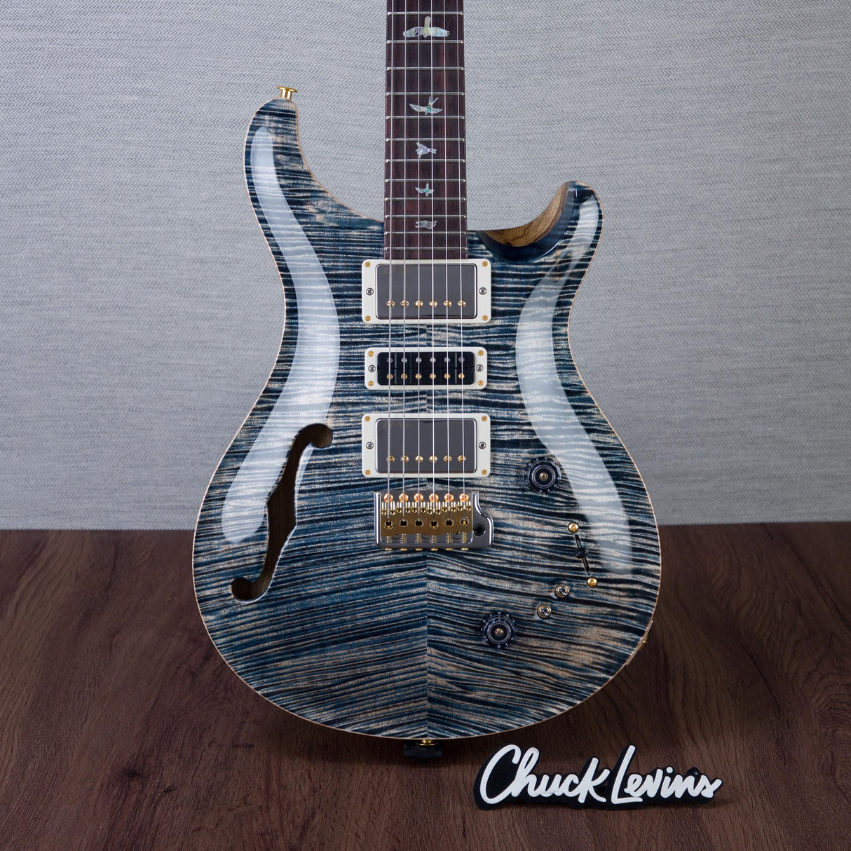PRS 40th Anniversary Limited Edition Special Semi-Hollow Electric Guitar - Faded Whale Blue With Natural Back - #250420076