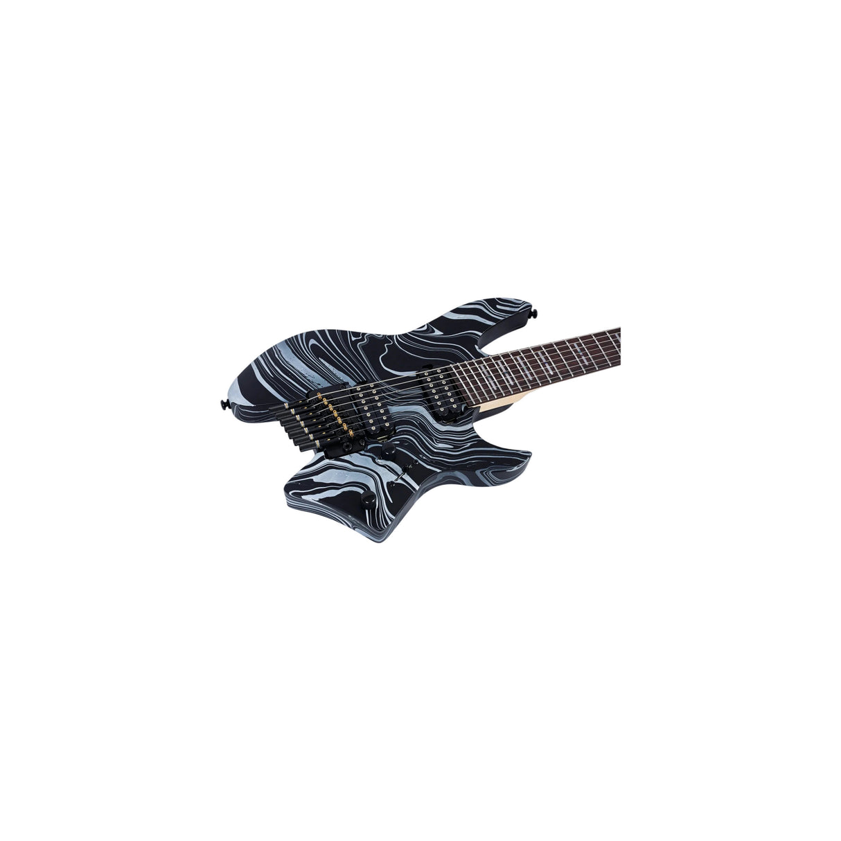 Sire Larry Carlton X6 Headless 7-String Electric Guitar - Black Swirl