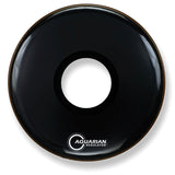 Aquarian 22" Black Regulator Bass Drum Head With 7" Port