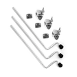 DW DRSPFLT3CR Floor Tom Legs with TB-12S, Chrome - Set of 3