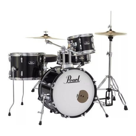 Pearl Roadshow Complete 4-Piece Drum Set with Hardware and Cymbals - Jet Black