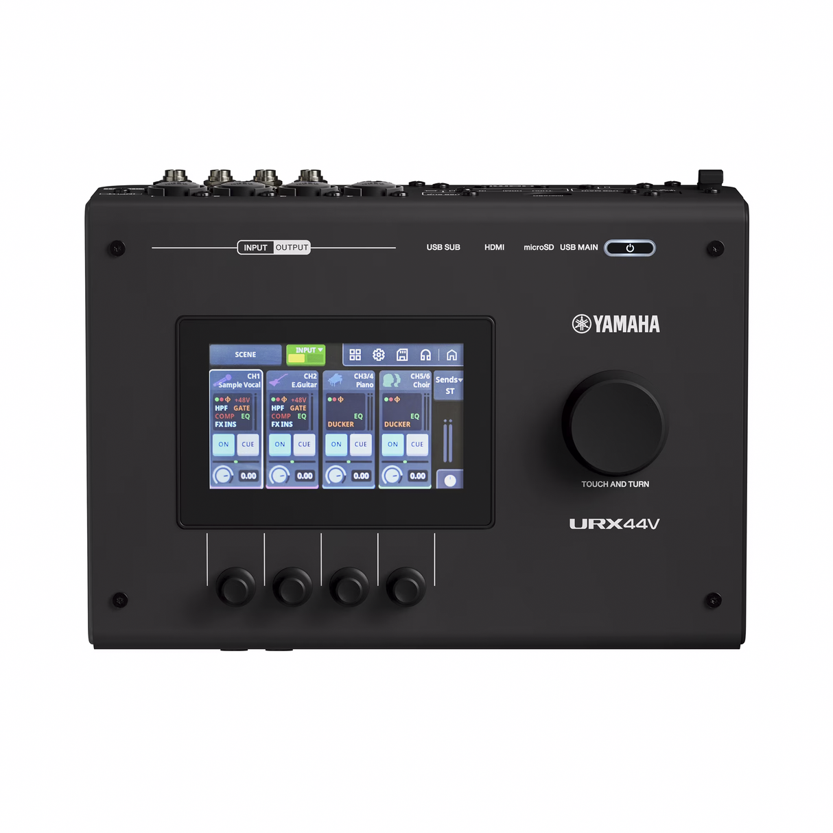 Yamaha URX44V USB-C Audio and Video Interface - Black