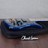 Spector Euro 5 LT Poplar Burl Over Ash 5-String Electric Bass Guitar - Faded Light Blue Gloss - CHUCKSCLUSIVE - #]C121NB23317