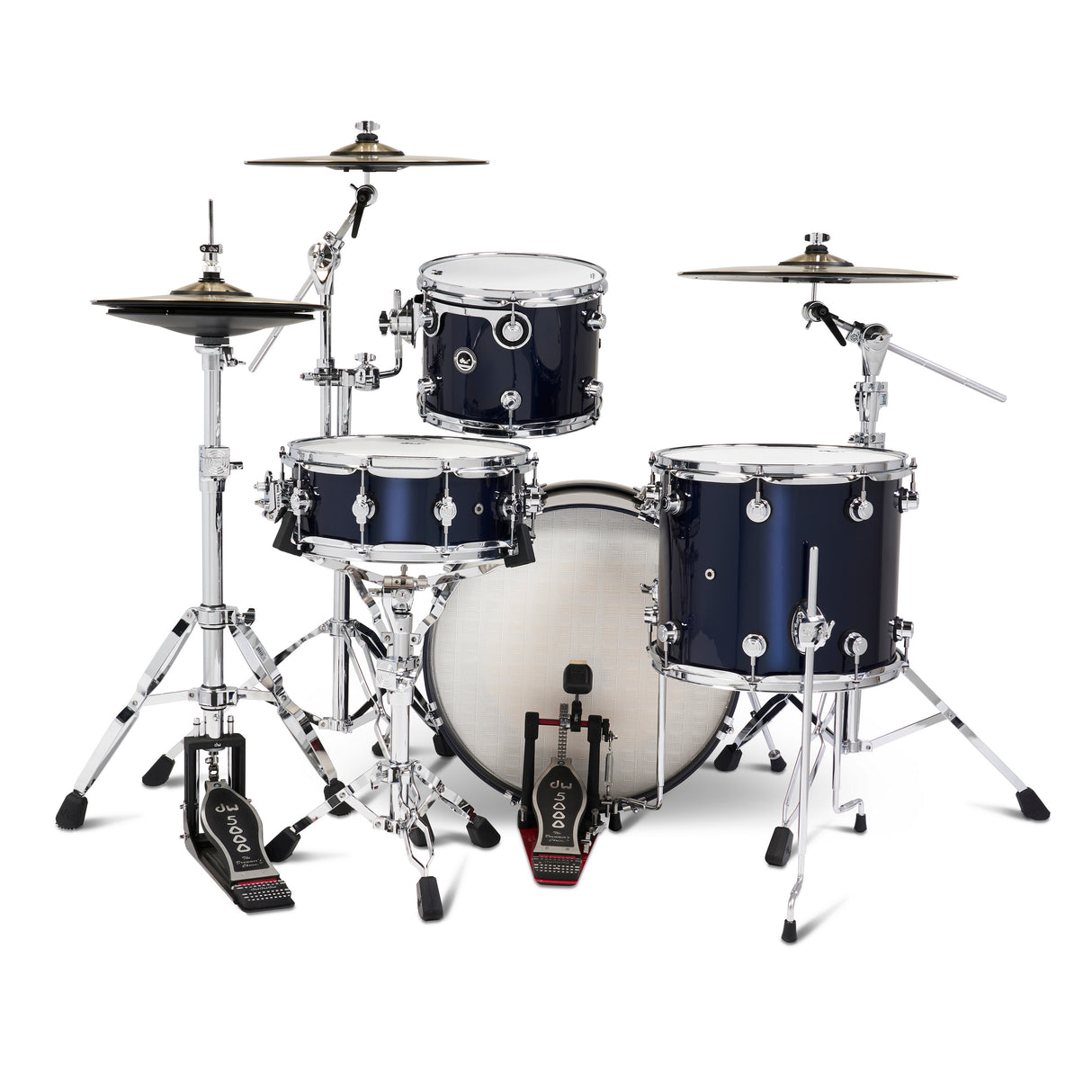 DW DWe 4-Piece Drum Kit Bundle - Midnight Blue Metallic Lacquer