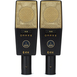 AKG C414 XLII/ST Large-diaphragm Condenser Microphone Matched Pair - Open Box, Mint