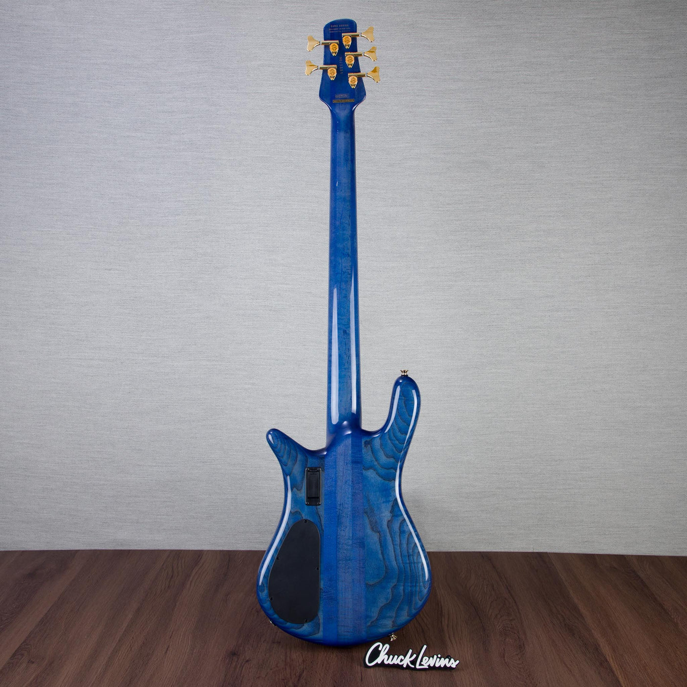 Spector Euro 5 LT Poplar Burl Over Ash 5-String Electric Bass Guitar - Faded Light Blue Gloss - CHUCKSCLUSIVE - #]C121NB23331