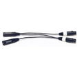 Whirlwind YX2F2M 1.5 ft Dual Universal Gender Adapter Y-Cable