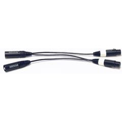 Whirlwind YX2F2M 1.5 ft Dual Universal Gender Adapter Y-Cable
