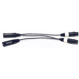Whirlwind YX2F2M 1.5 ft Dual Universal Gender Adapter Y-Cable