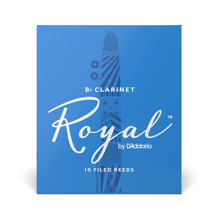 D'Addario RCB10 Royal Filed B-Flat Clarinet Reed 10-Pack - New,2