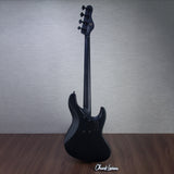 Brubaker USA Satin Series Custom JXB-4 Left Handed Electric Bass Guitar - Black
