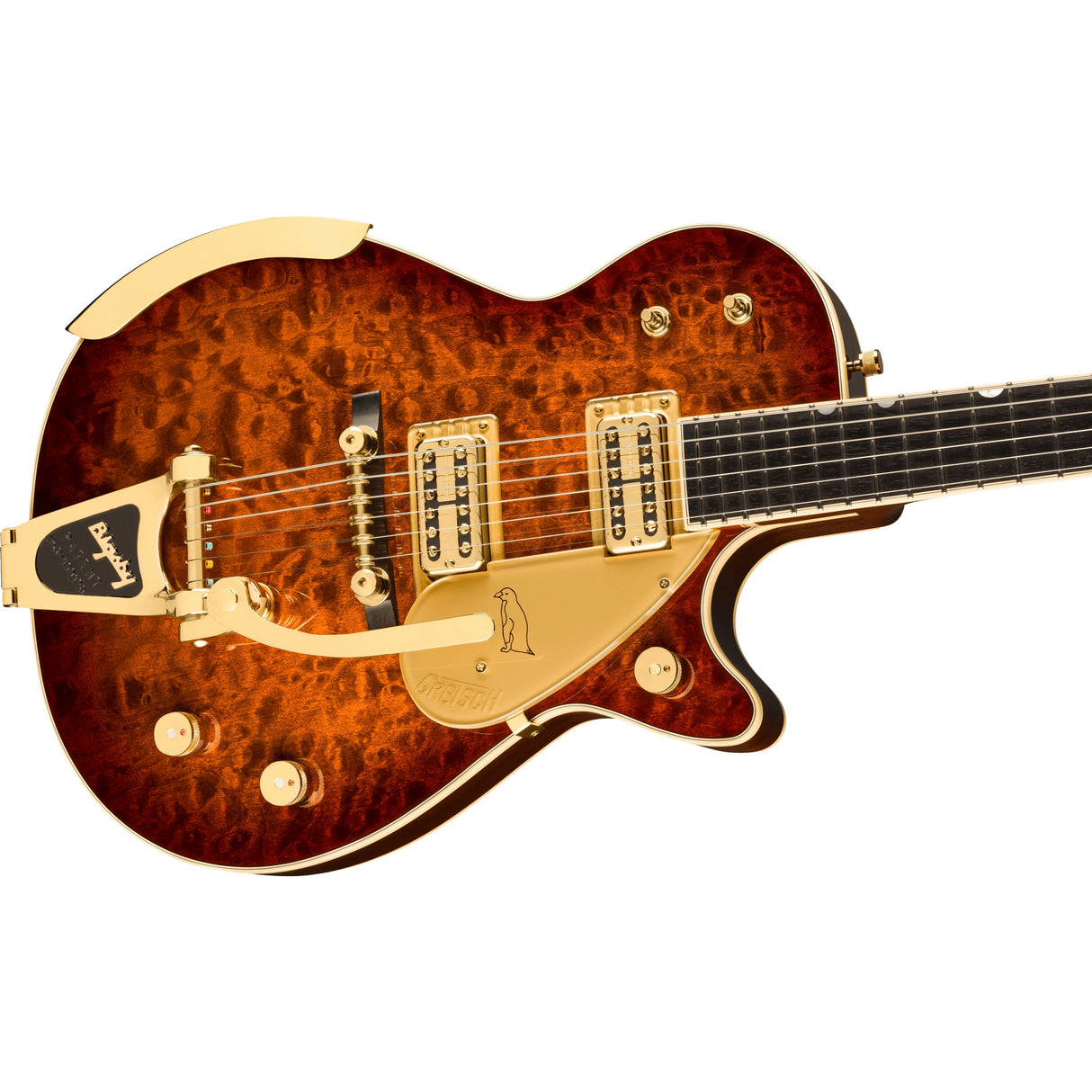 Gretsch Limited Edition G6134TGQM-59 Quilt Classic Penguin with Bigsby - Forge Glow