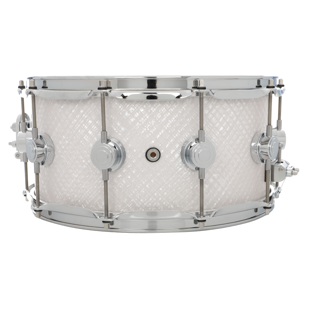 DW 6.5 x 14-Inch Collector Series Pure Oak Snare - White Crystal