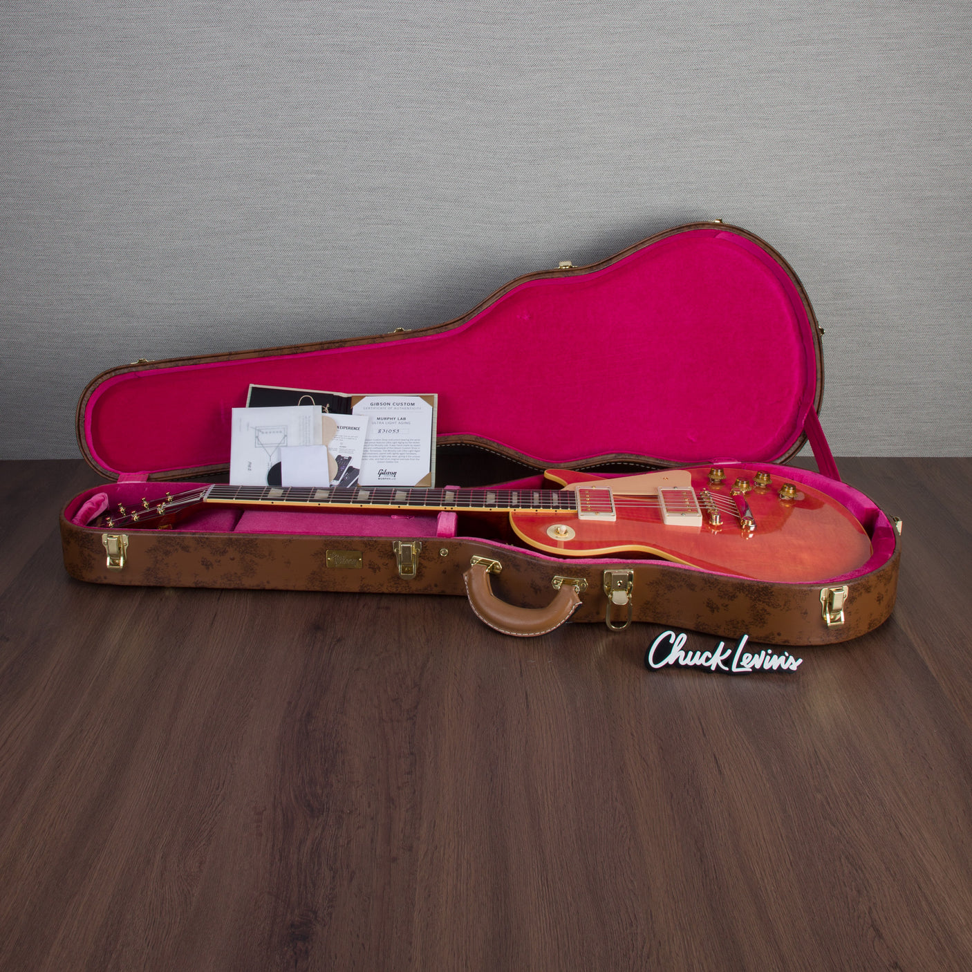 Gibson Custom Shop Murphy Lab 1958 Les Paul Standard Reissue, Gold Hardware - Watermelon King/Ultra Light Aged - CHUCKSCLUSIVE - #831053