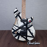 EVH Custom Shop Special Edition Wolfgang Stripes Electric Guitar - White/Black Stripes - #WG17610A
