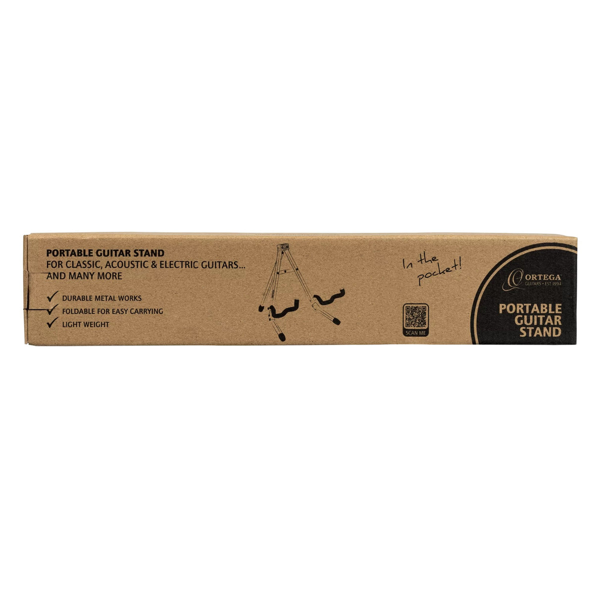 Ortega Students Series Picker's Pack 3/4 Size Nylong String Acoustic Guitar Pack