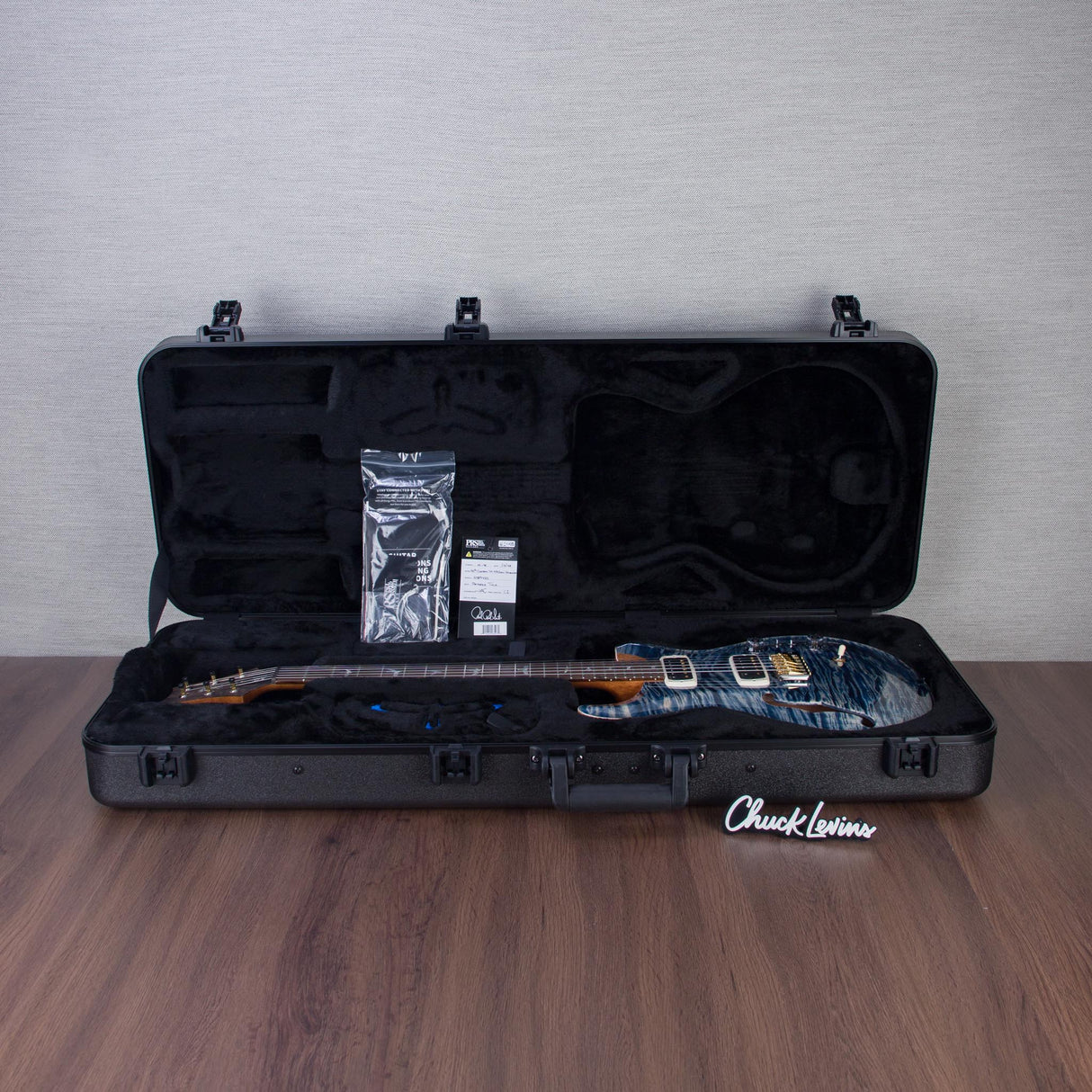 PRS 40th Anniversary Limited Edition Custom 24-08 Semi-Hollowbody Electric Guitar - Faded Whale Blue with Natural Back - #250399232