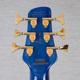 Spector Euro 6 LT Poplar Burl Over Ash 6-String Electric Bass Guitar - Faded Light Blue Gloss - CHUCKSCLUSIVE - #]C121NB23306