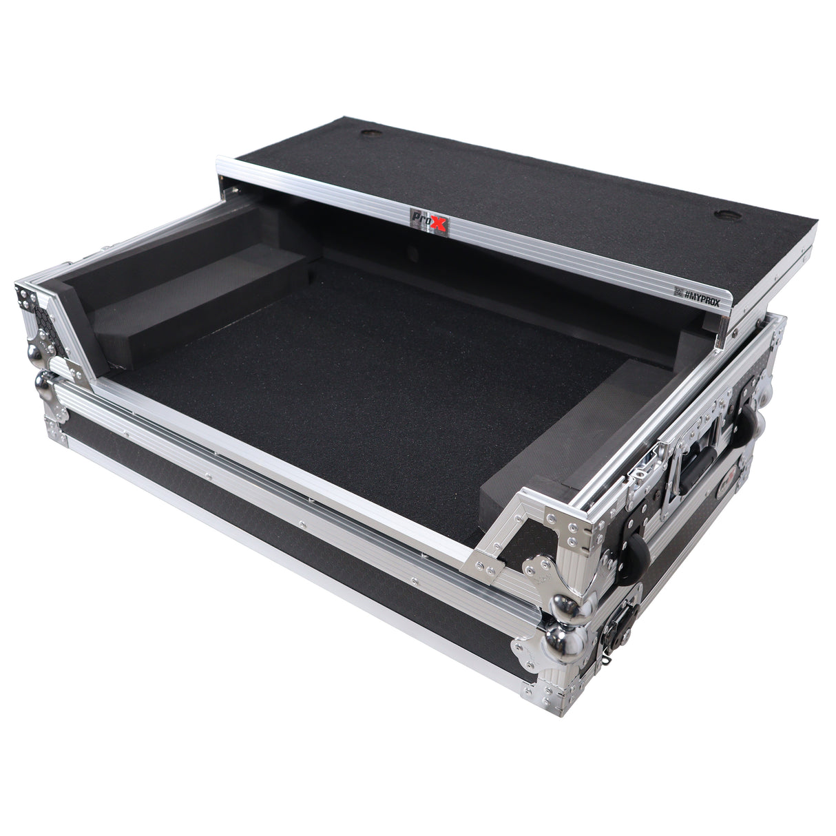 ProX XS-DDJSR2LT LED Flight Case for Hercules Inpulse T7 W-Laptop Shelf and Bonus LED Kit