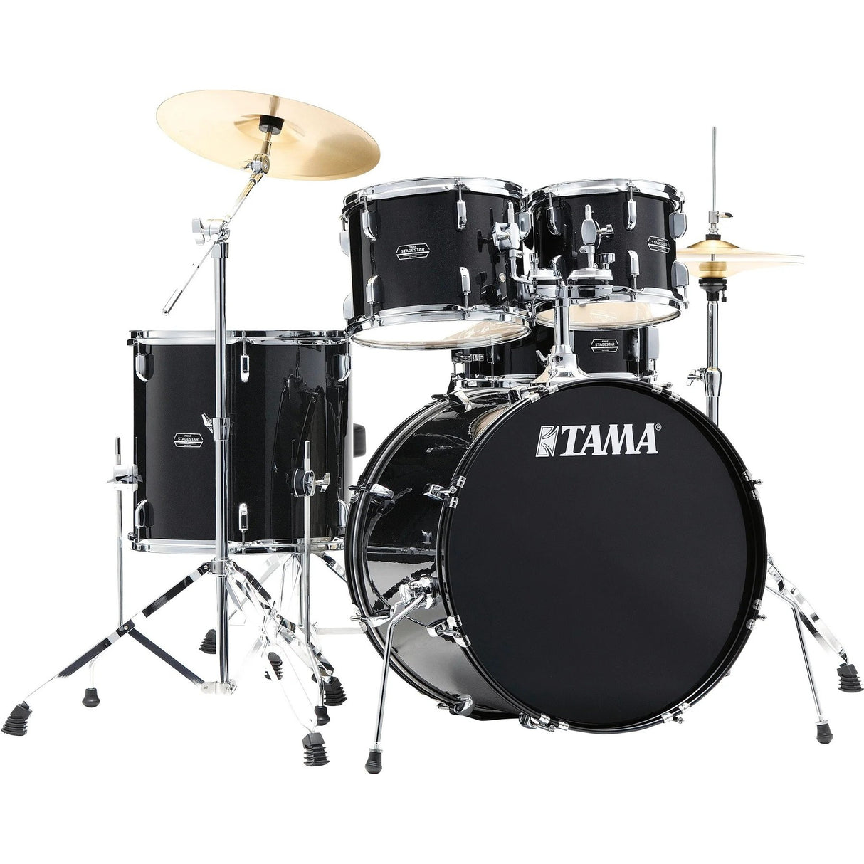 Tama Stagestar 5-Piece Complete Drum Set - Black Night Sparkle