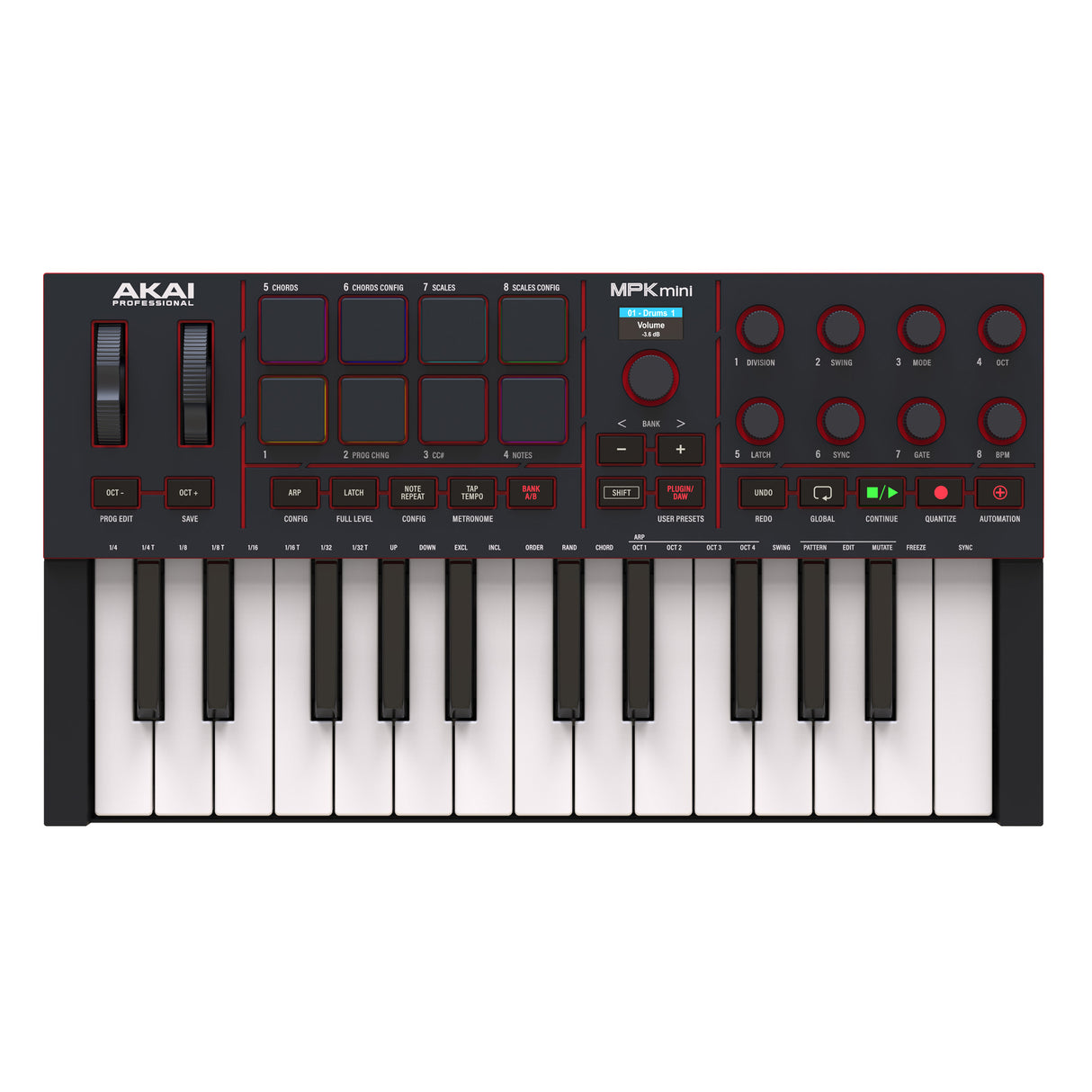 Akai Pro MPK Mini IV Compact Midi Controller - Black - Mint, Open Box