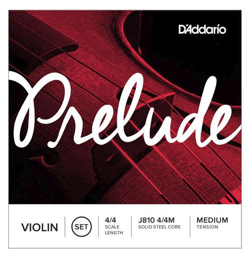 D'Addario Prelude Violin String Set - 4/4 Scale Medium Tension J810
