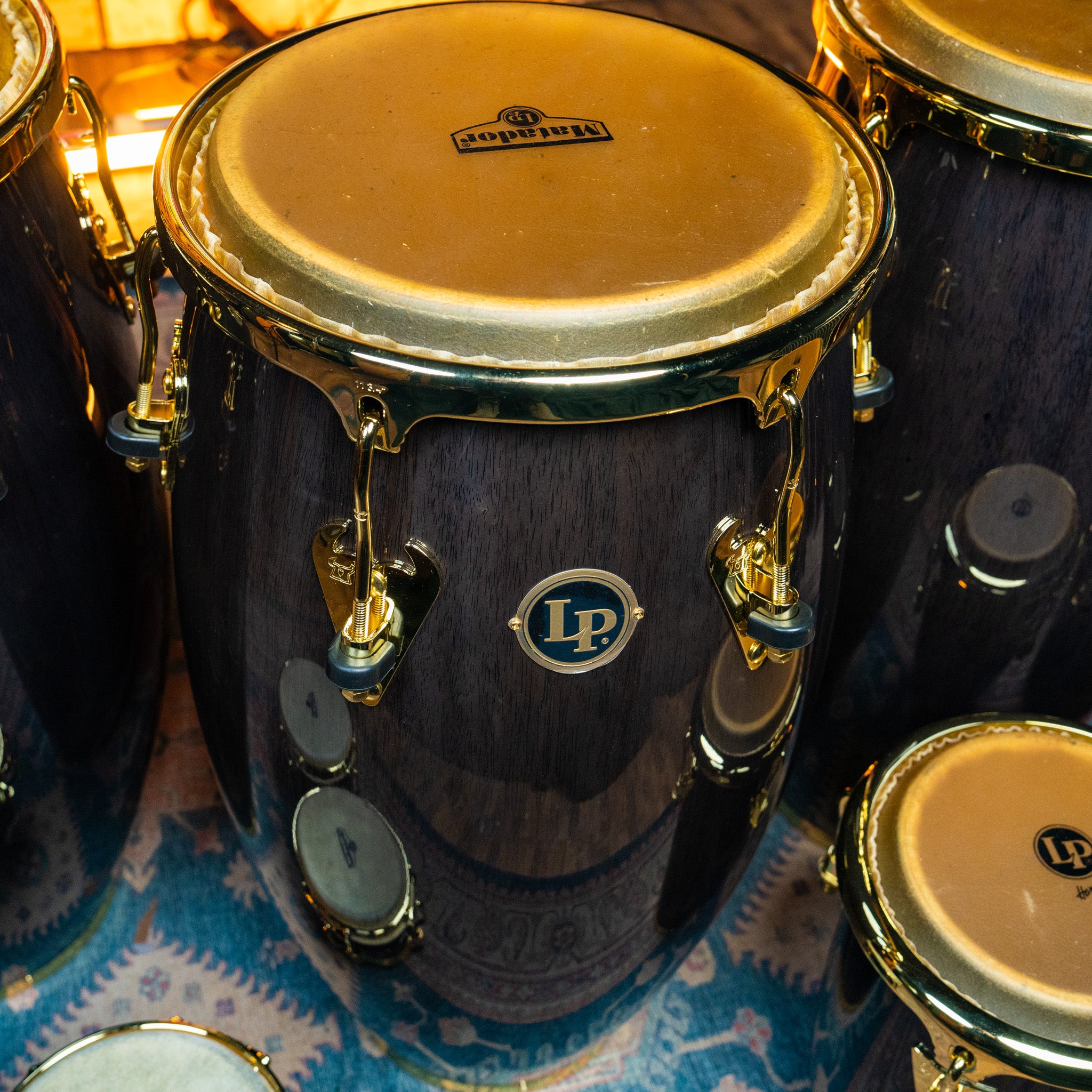 LP Matador Quinto, Conga, and Tumba Set, Siam Oak - Black with