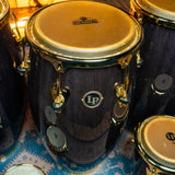 LP Matador Quinto, Conga, and Tumba Set, Siam Oak - Black with Gold Hardware - CHUCKSCLUSIVE