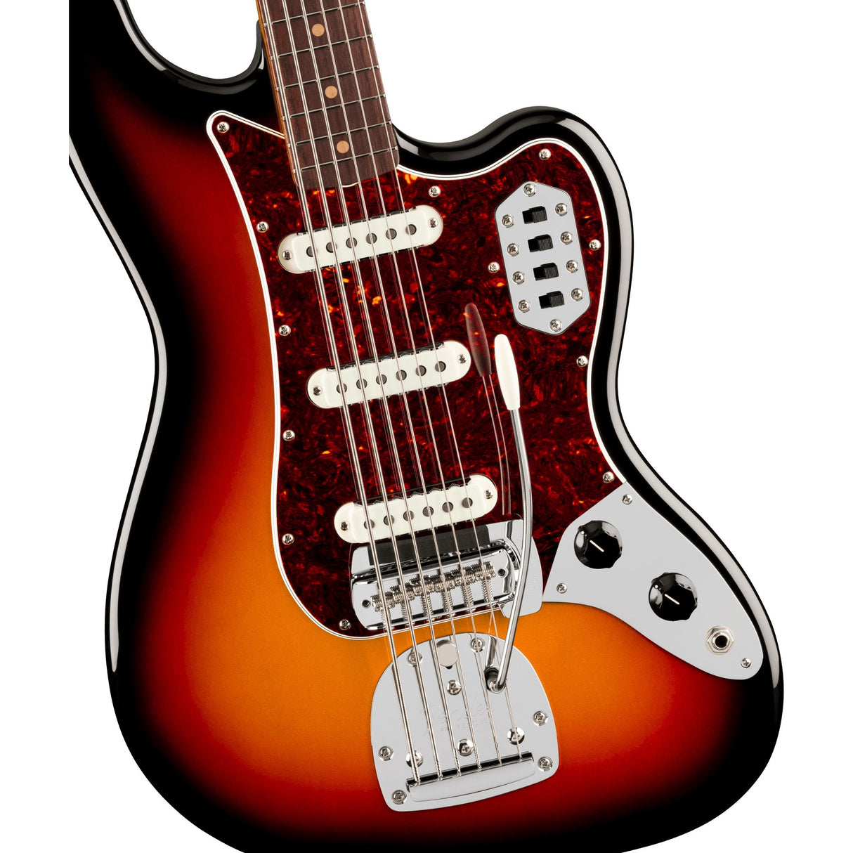 Fender Vintera III Early '60s Bass VI Electric Bass Guitar, Rosewood Fingerboard - 3-Color Sunburst