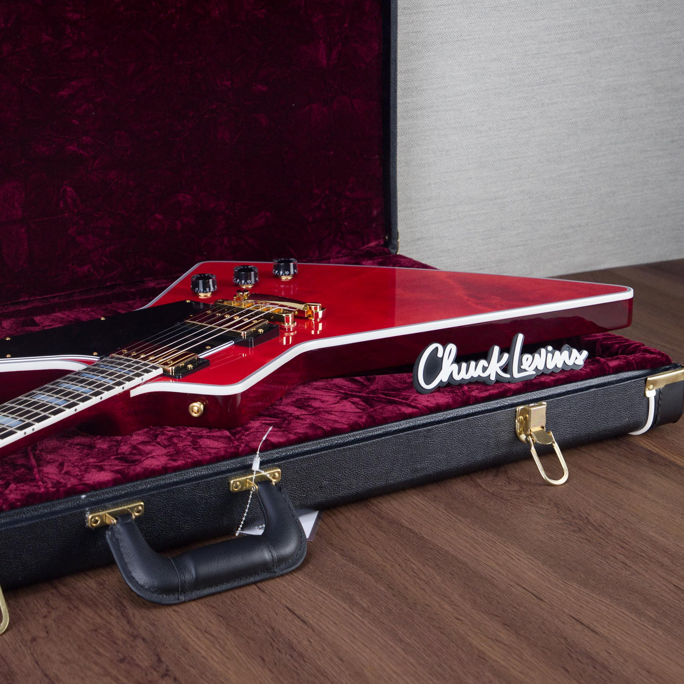 Gibson Custom Shop Explorer Electric Guitar, Gold Hardware - Watermelon King/Gloss - CHUCKSCLUSIVE - #CS500955