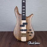 Spector Euro 4 LT Solid Korina Wings Electric Bass Guitar - Natural Satin - CHUCKSCLUSIVE - #NB23503