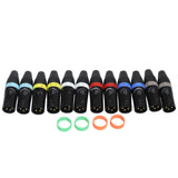 ProX XC-RINGPAK 8 Color Ring Replacements for XLR Cables 16 Pack