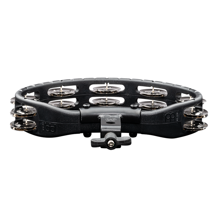 Meinl Mountable Molded ABS Tambourine, Black - Stainless Steel Jingles