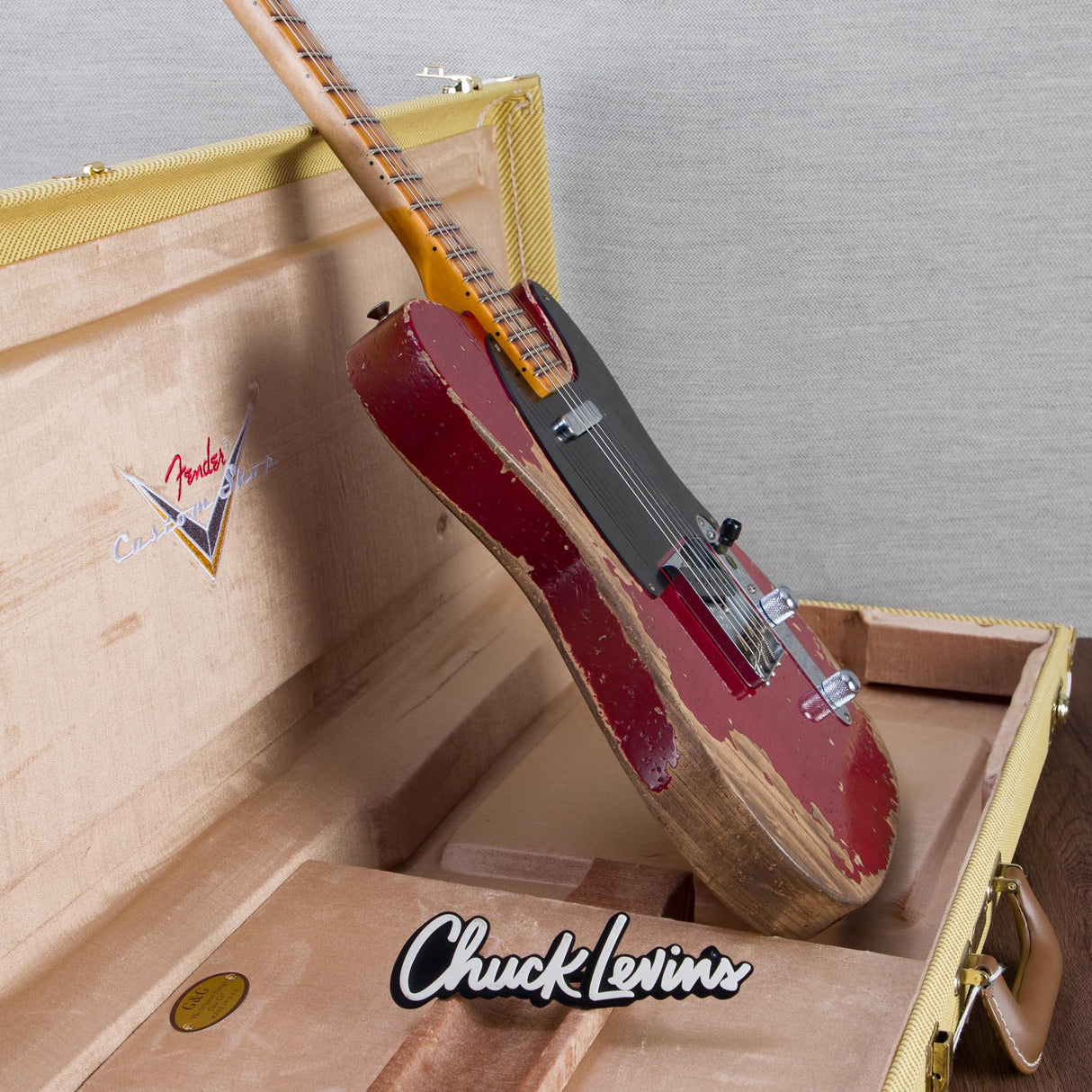 Fender Custom Shop 1952 Telecaster Electric Guitar Super Heavy Relic - Aged Bing Cherry Transparent - #R142796