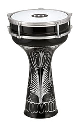 Meinl HE-124 Aluminum Darbuka Hand-Engraved Black 8" X 14 1/2"