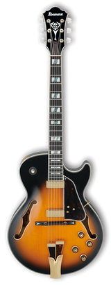 Ibanez GB10SEBS George Benson Hollow Body Electric Guitar - Ebony Fingerboard, Brown Sunburst