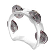 Stagg Plastic Cutaway Mini Tambourine With 4 Jingles - White - New,White